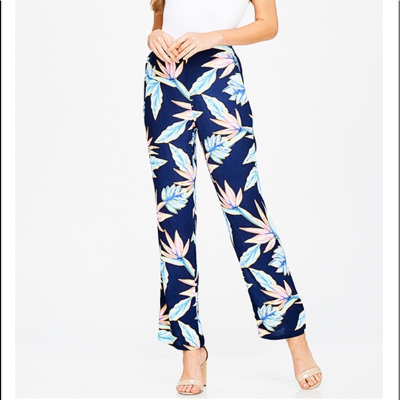 ARRIVEDNavy Blue High Waisted Wide Leg  - Picture 2 of 7